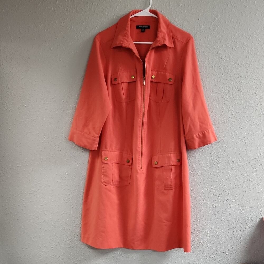 Sharagano Vibrant Orange Dress